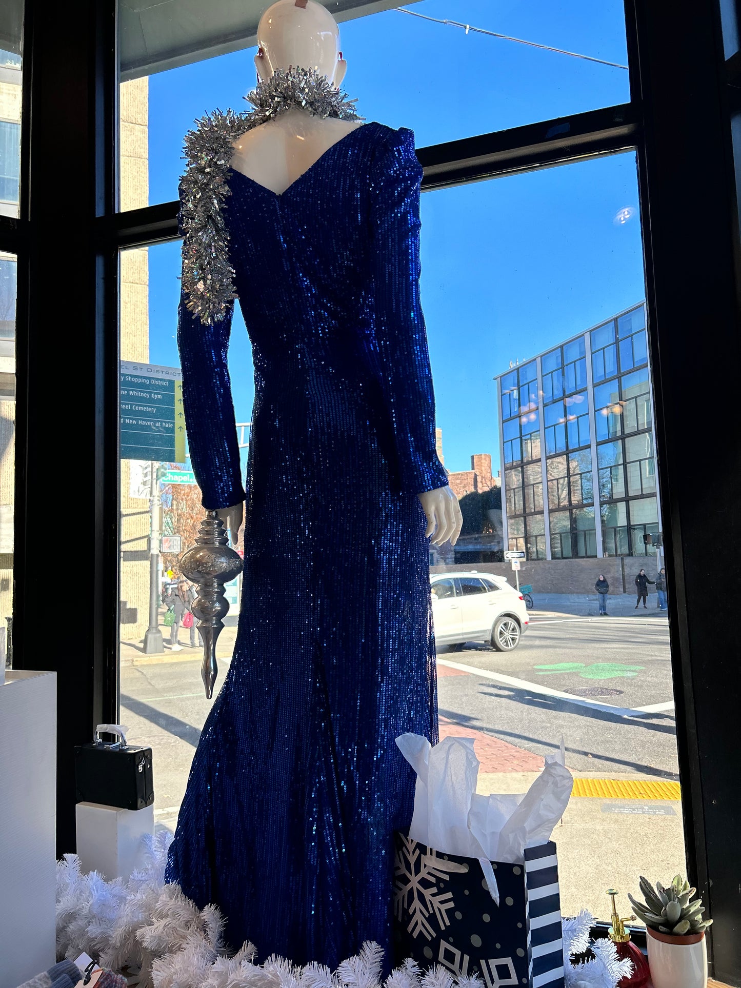 Frosty elegance gown