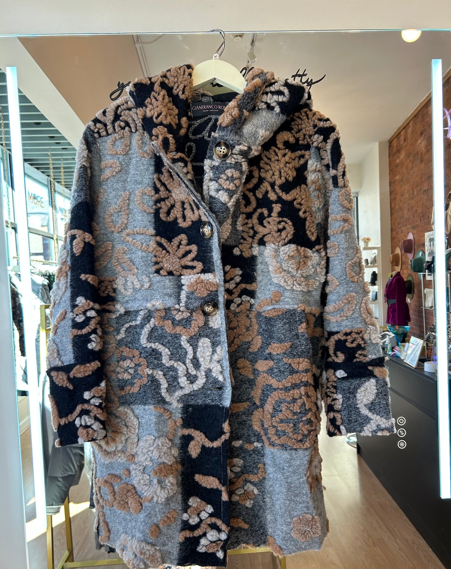 Petals & Patterns Sweater Coat
