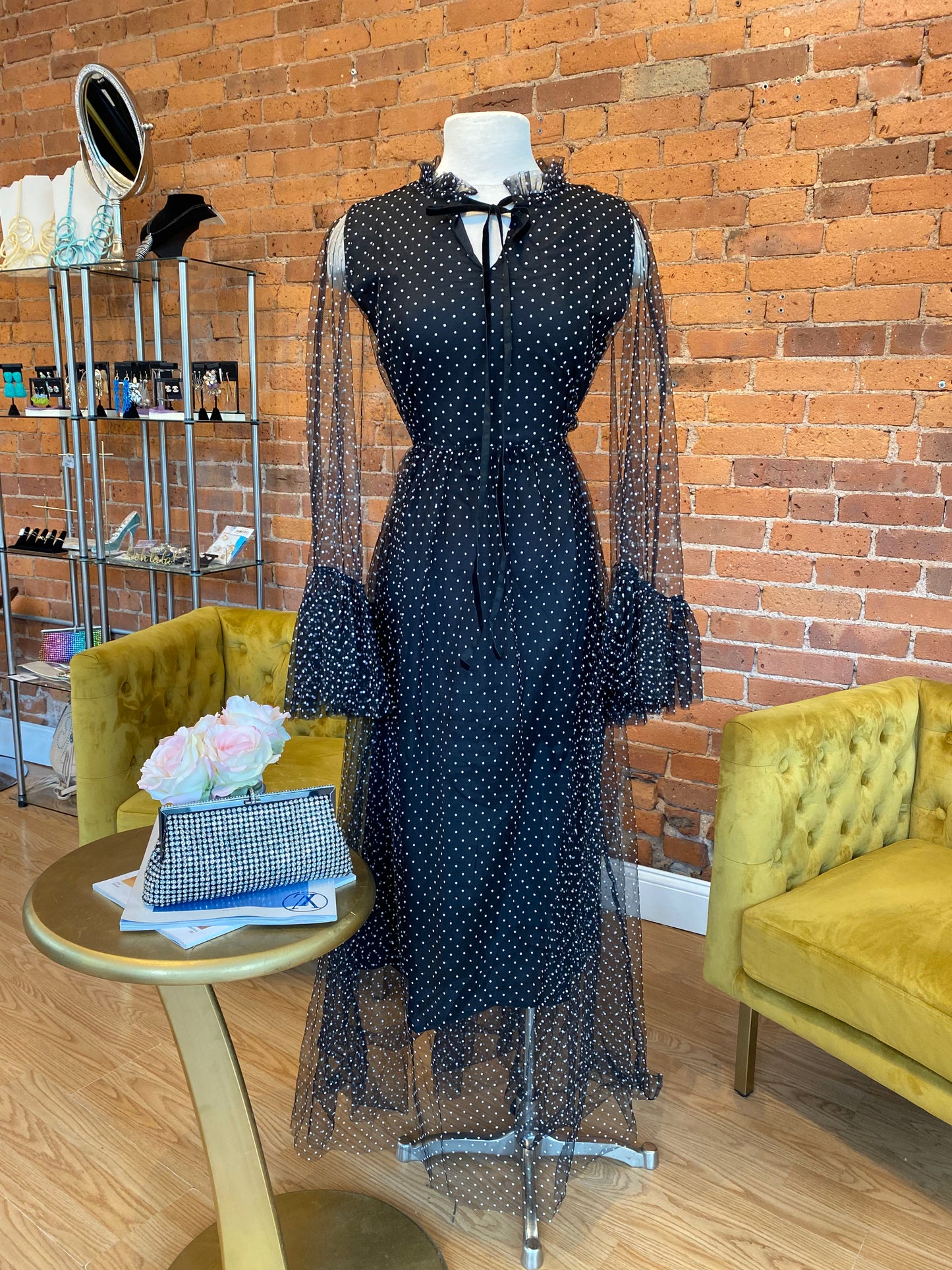 MAB Polka Cape Dress
