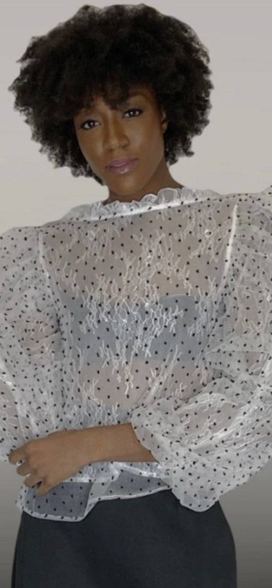 Sheer Polka blouse