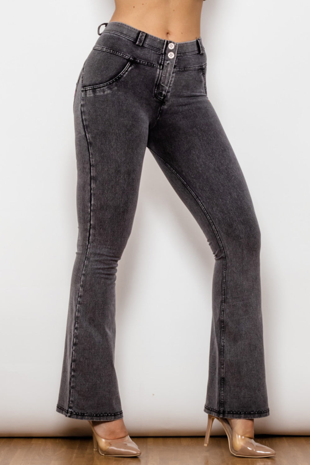 MAB Button Flare Jeggings