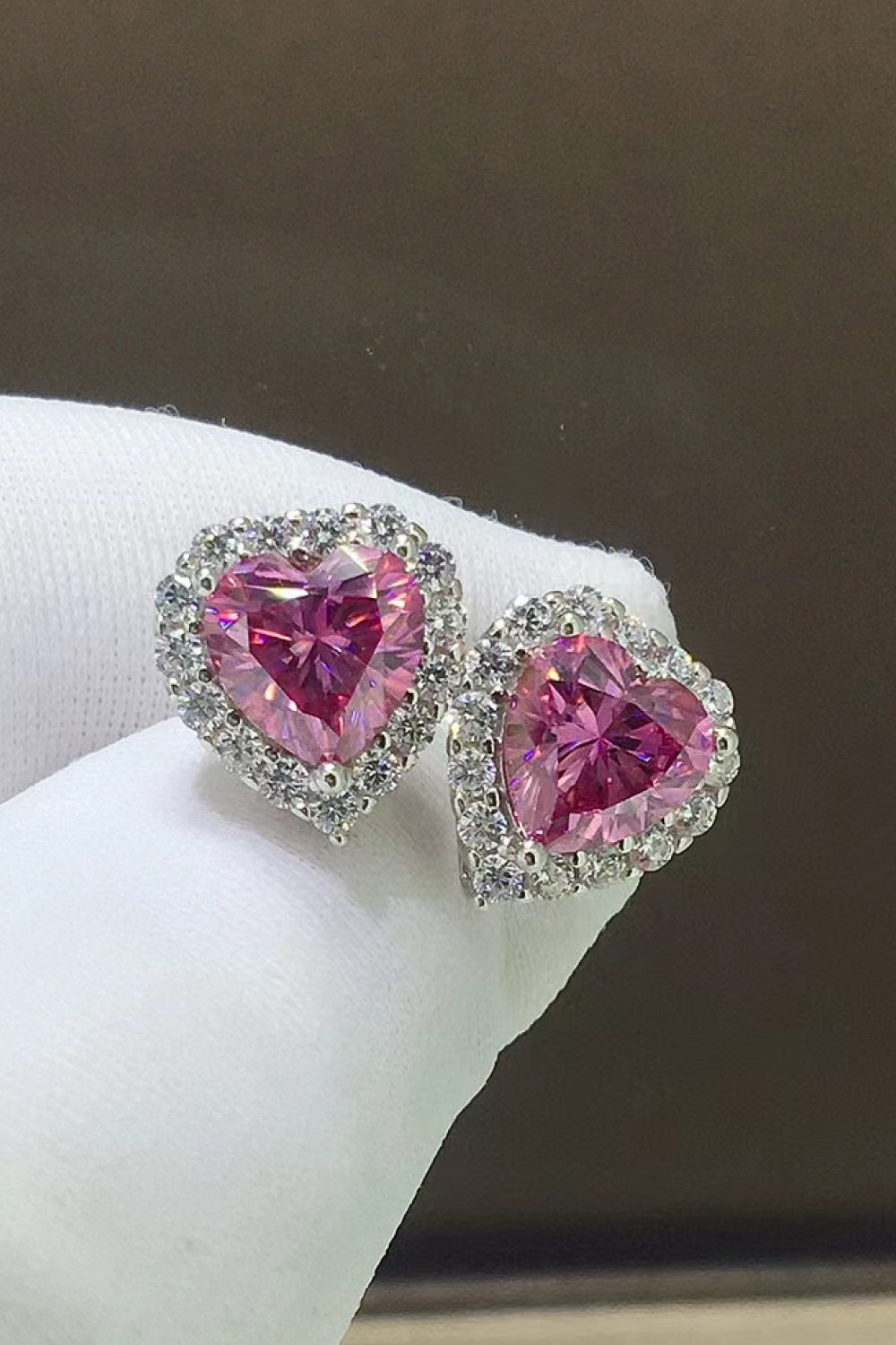 The fiery heart earrings