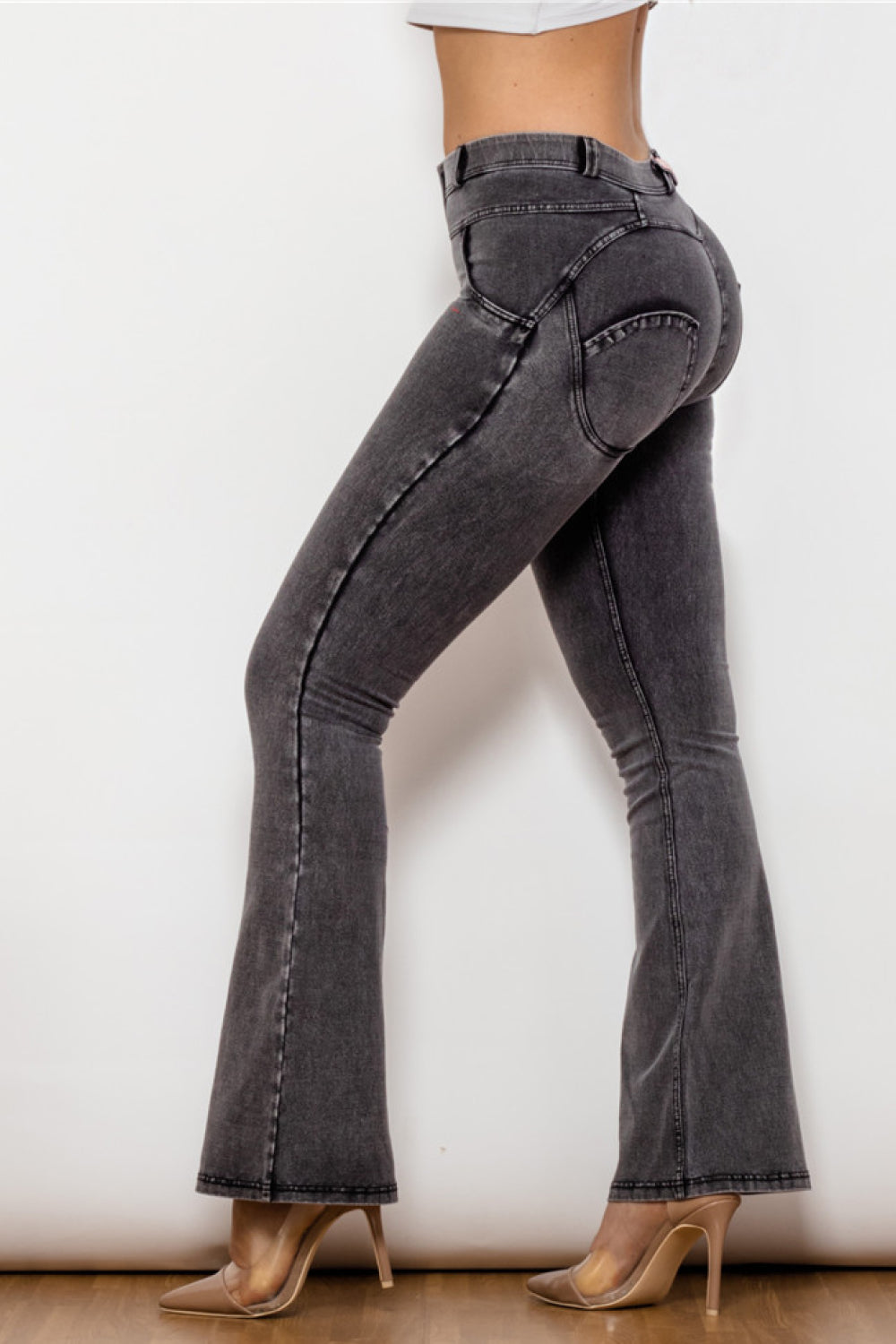 MAB Button Flare Jeggings