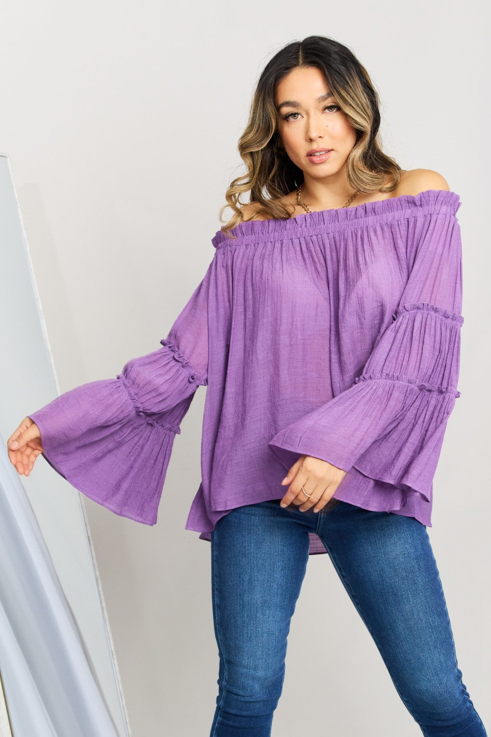 Chic Bell Sleeve Blouse
