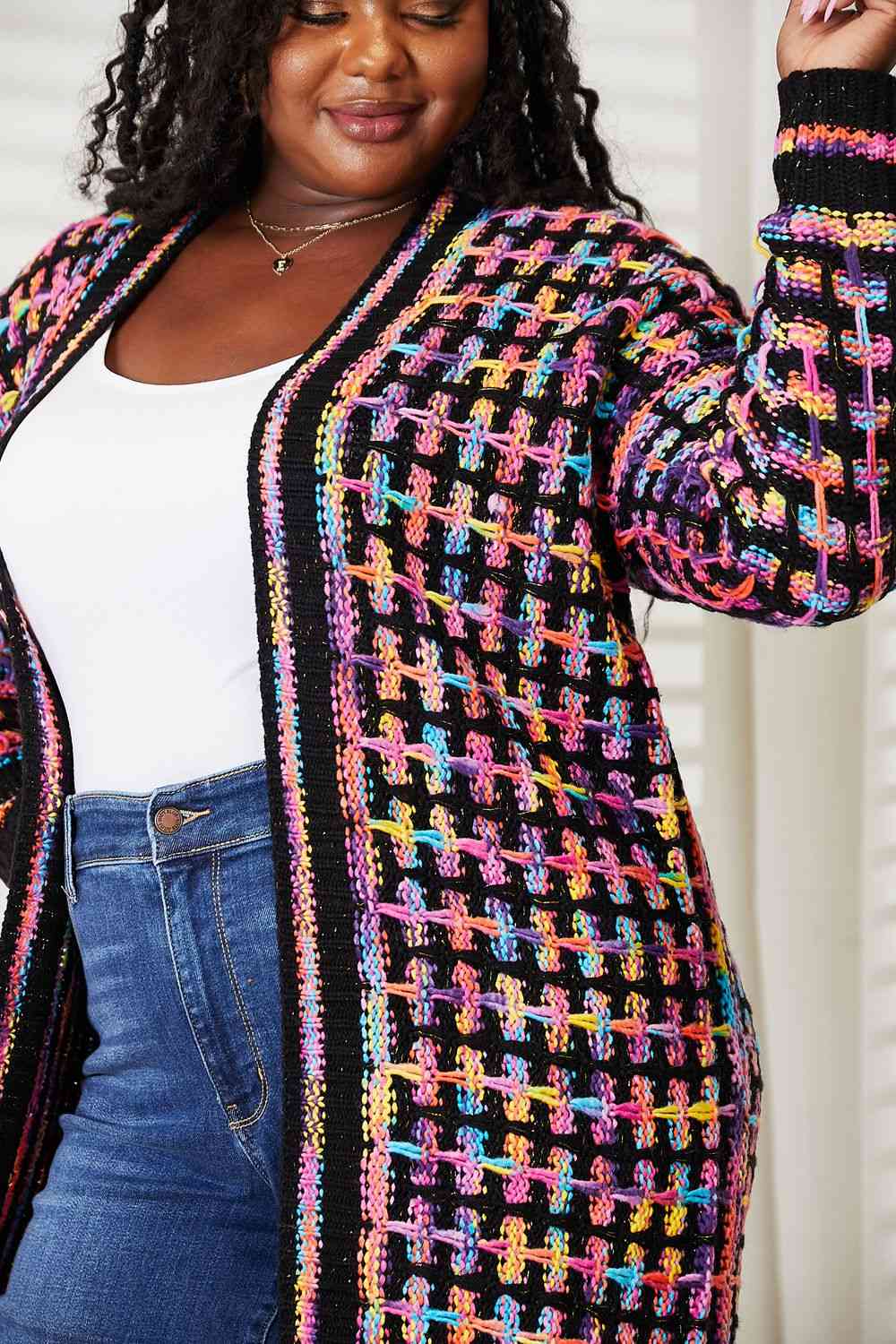 Multicolored Fringe Cardigan