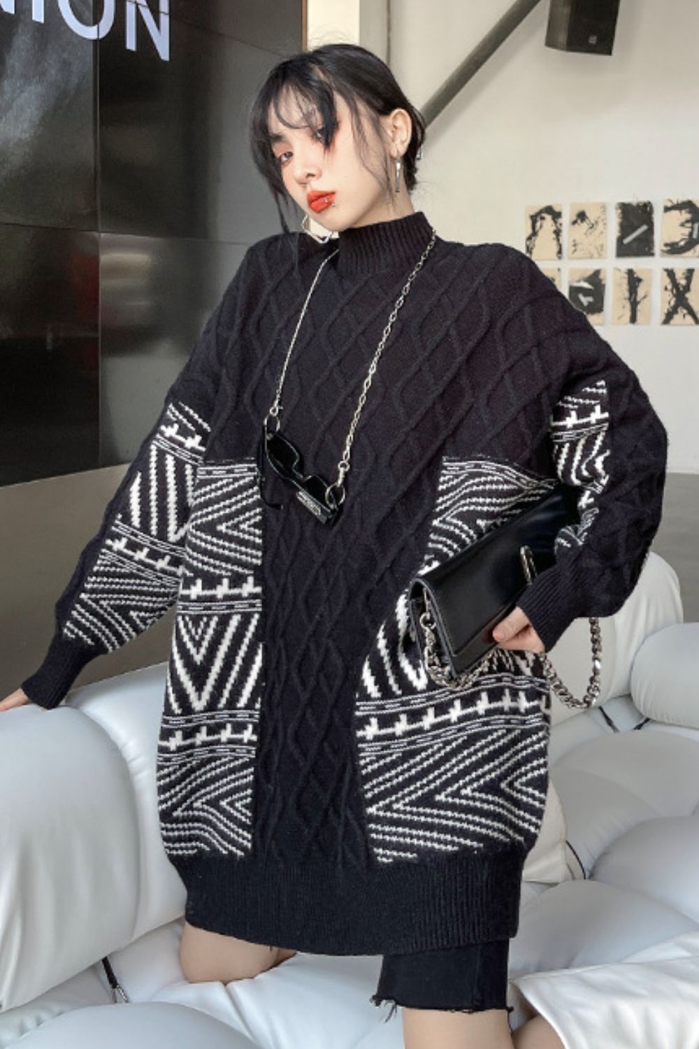Chevron Sweater Dress