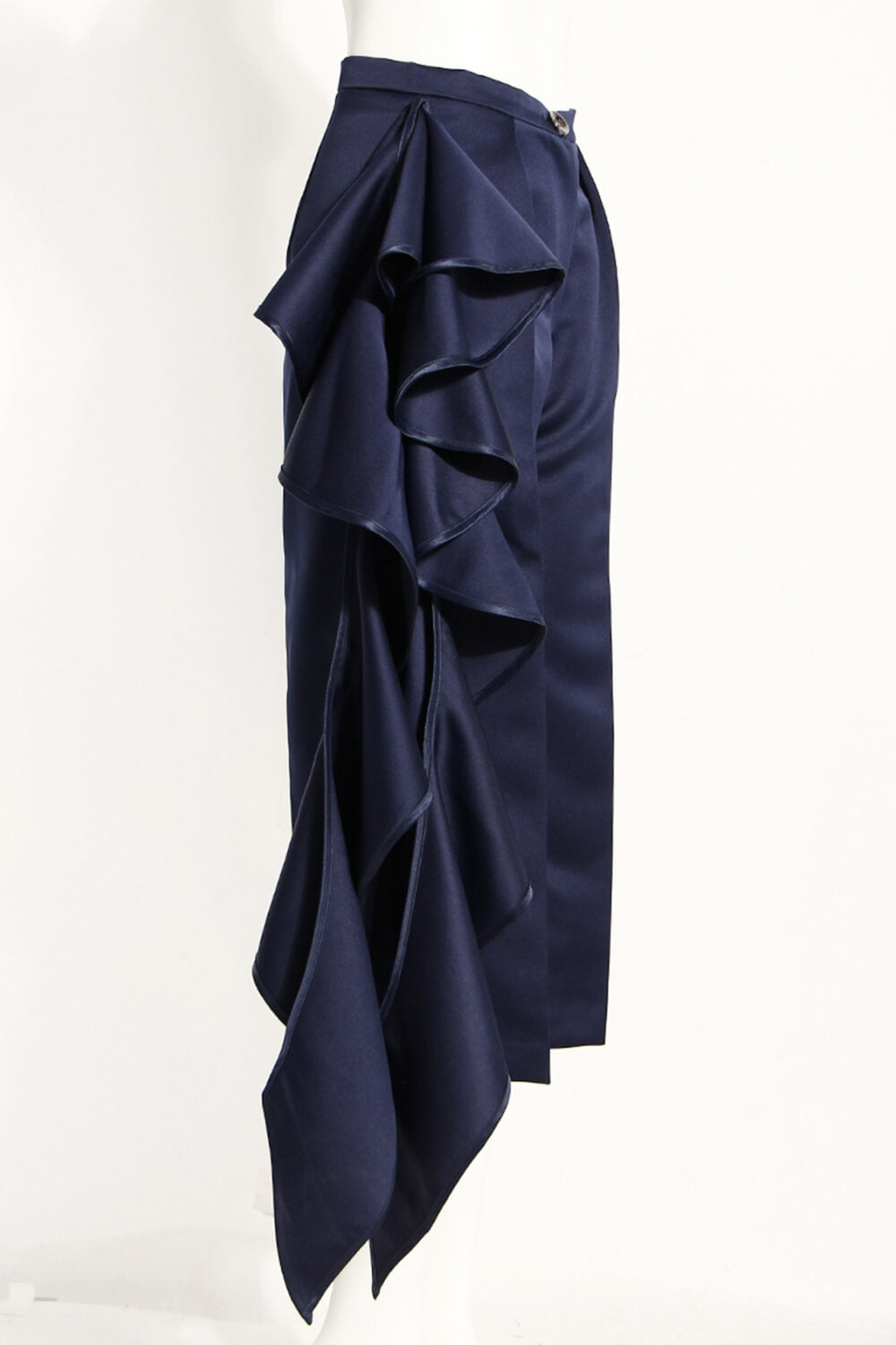 Ruffled Pleated Wide Leg Pants