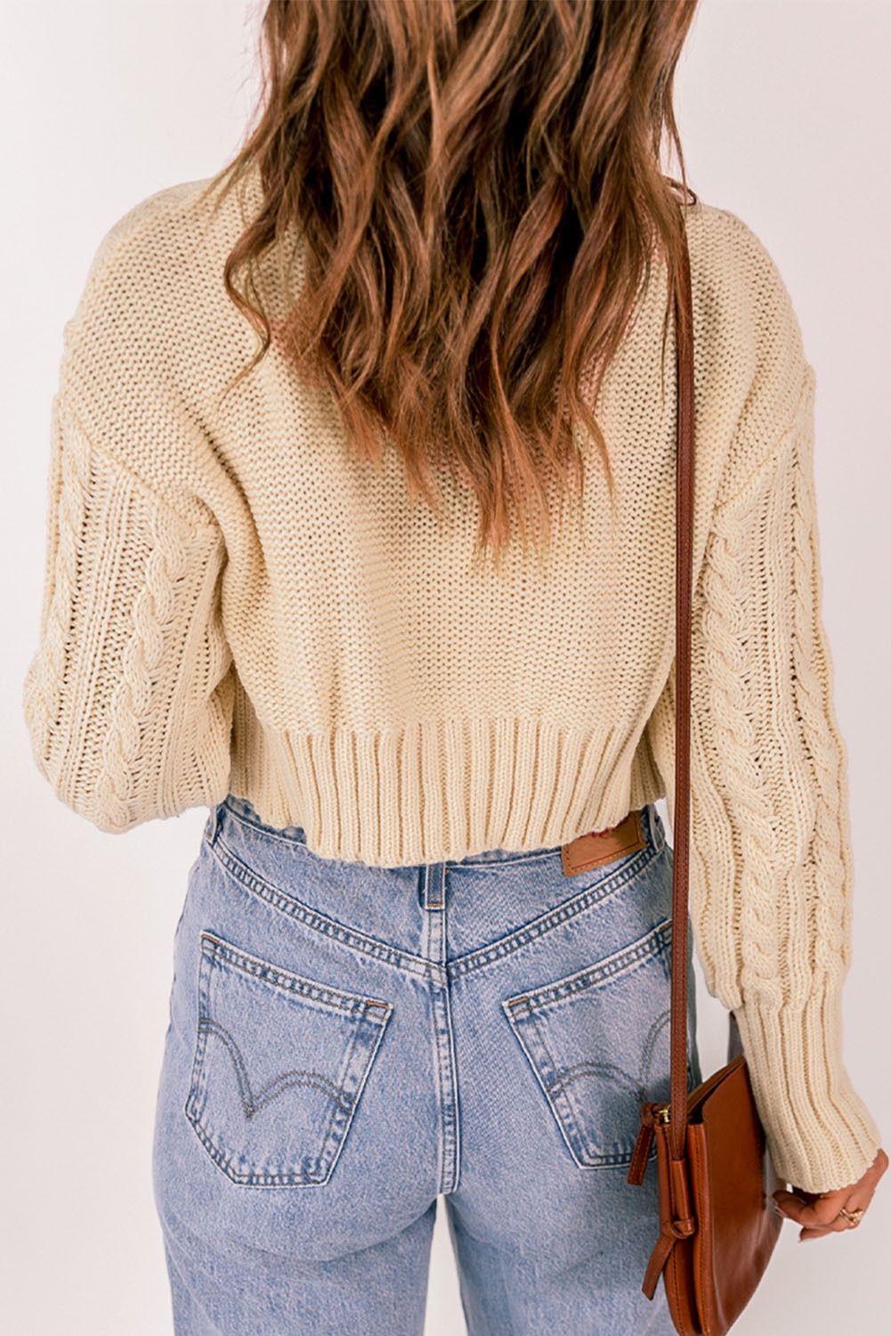 Cable-Knit Crop Cami Set