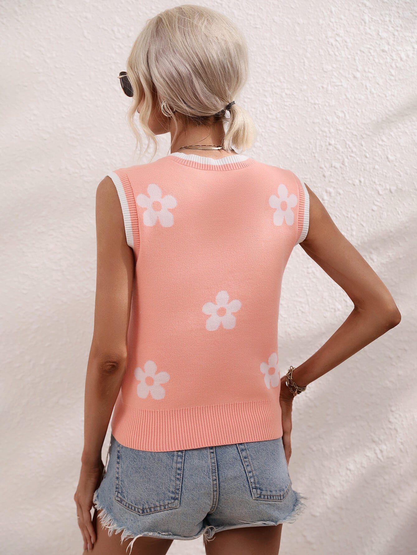 Floral Sweater Vest