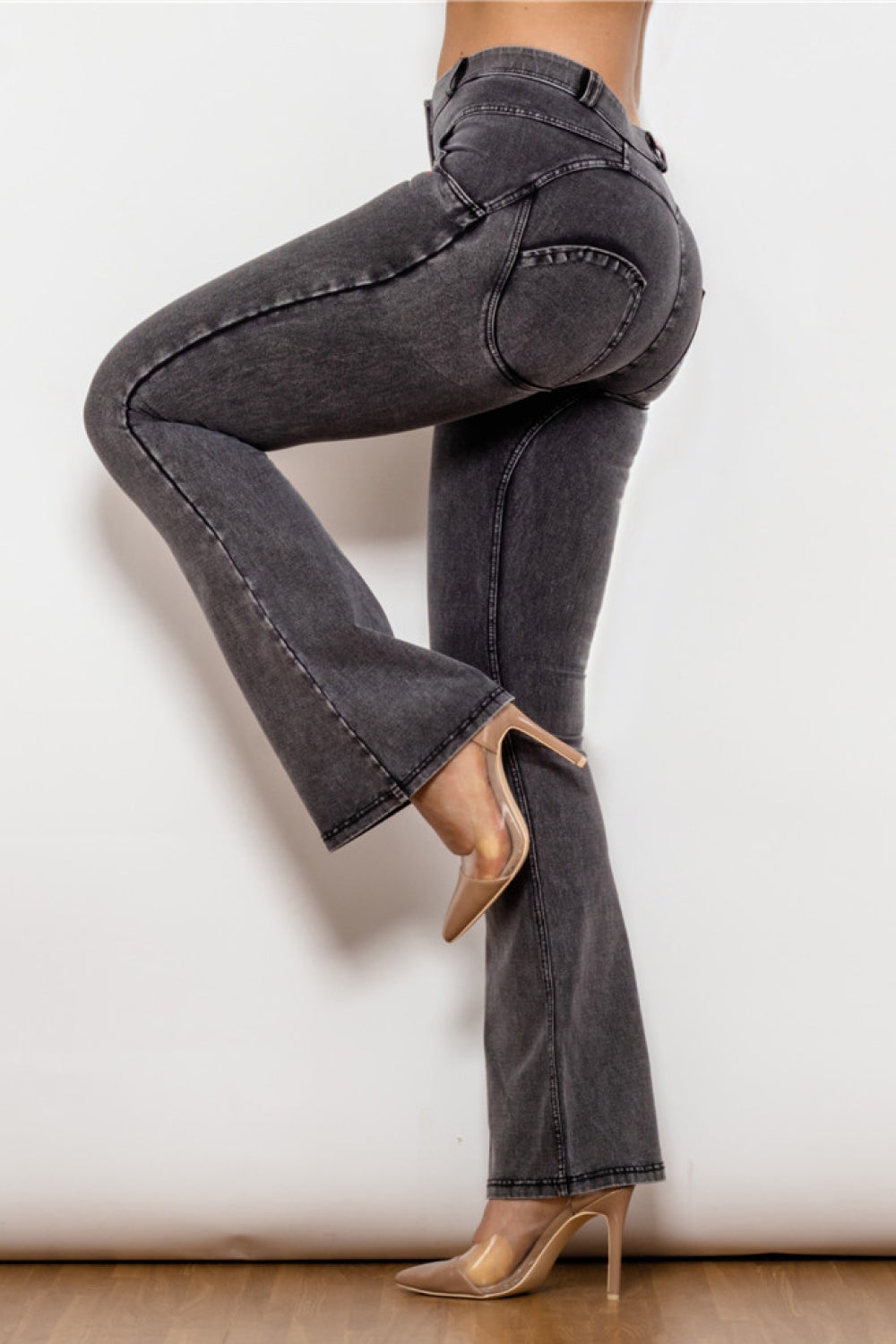 MAB Button Flare Jeggings