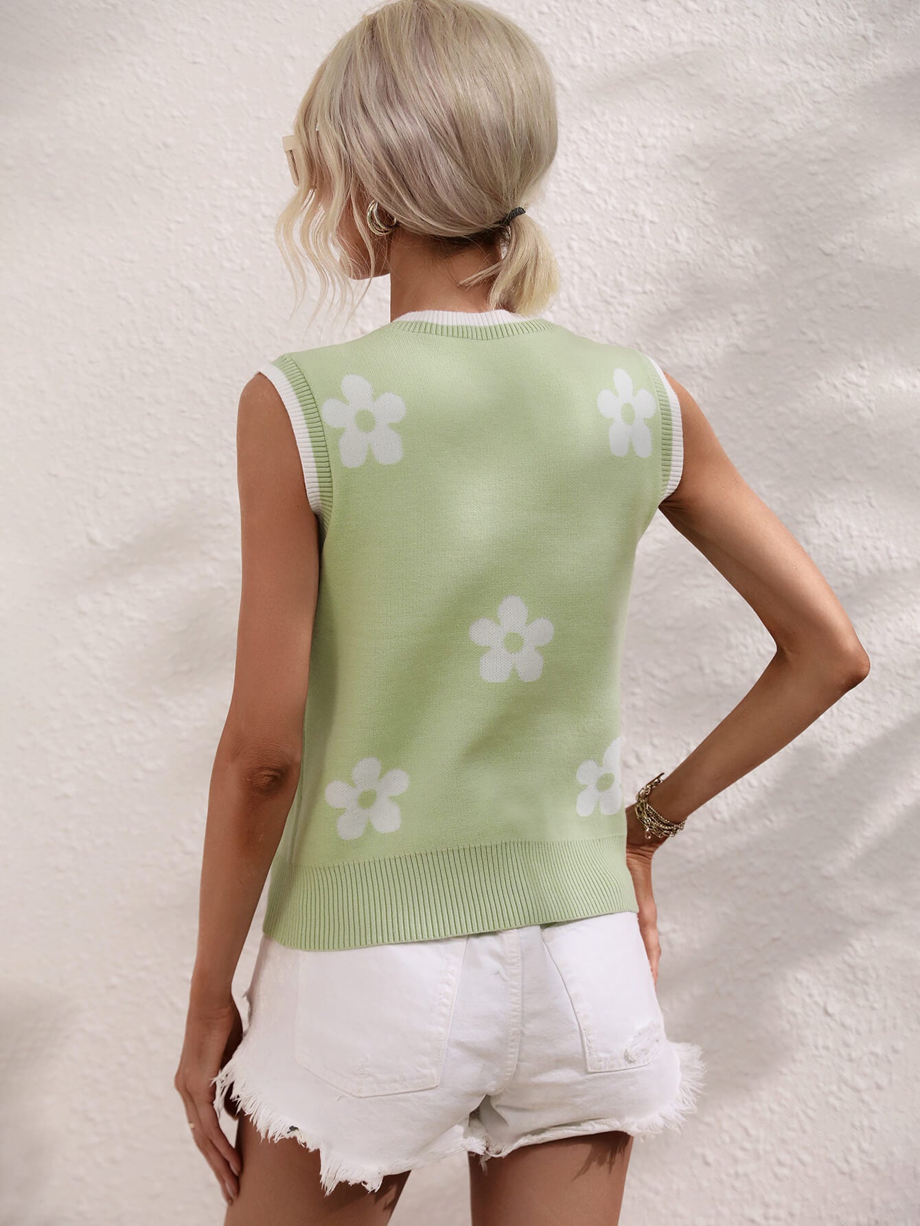 Floral Sweater Vest
