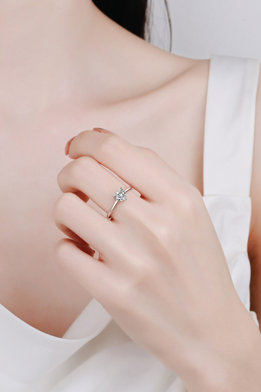 Heart-Shaped Solitaire Ring