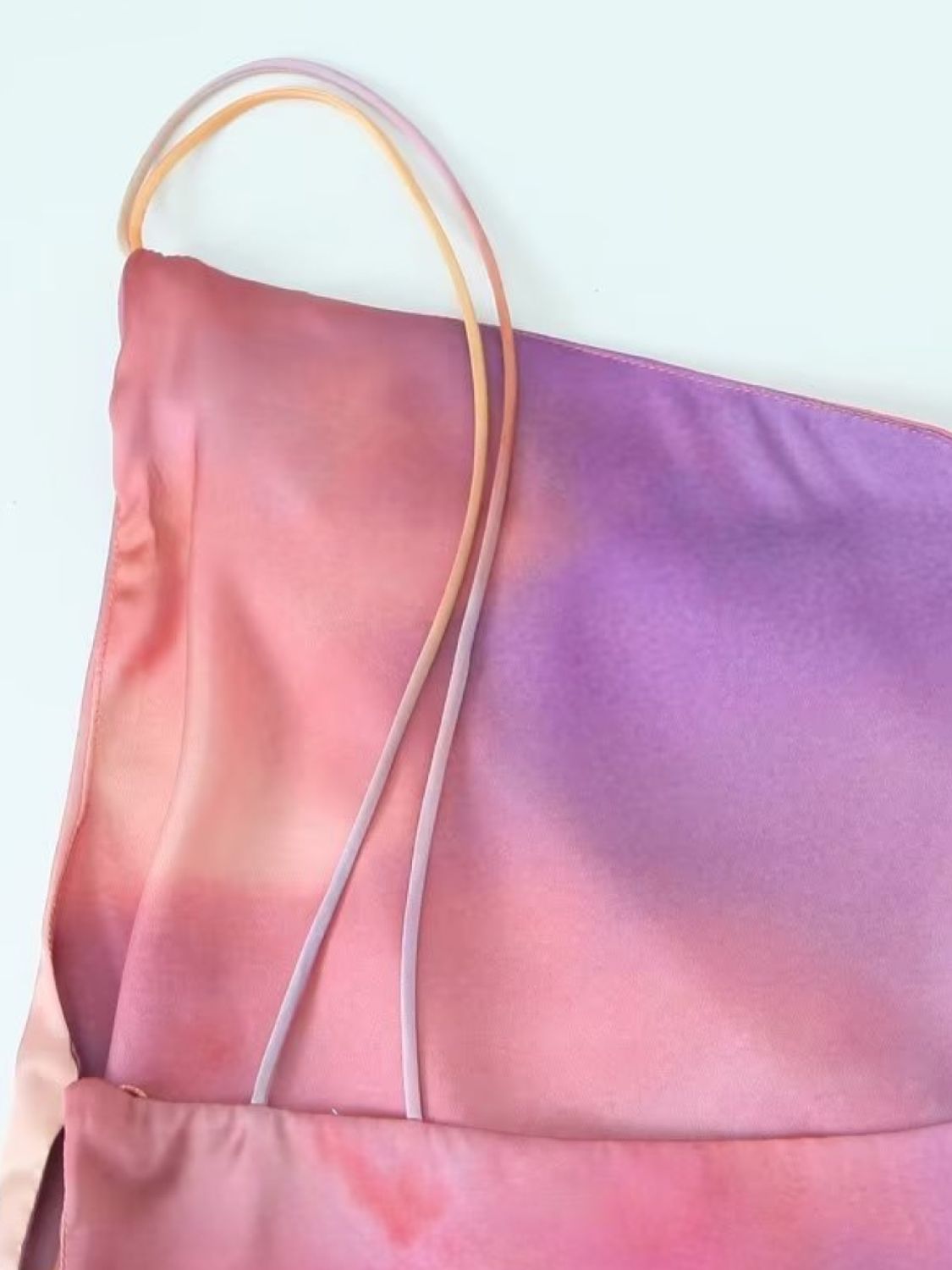Tie-Dye Asymmetrical Ruched Cami
