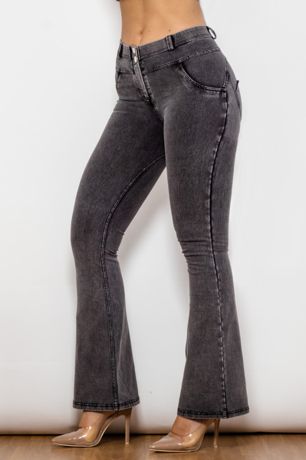 MAB Button Flare Jeggings