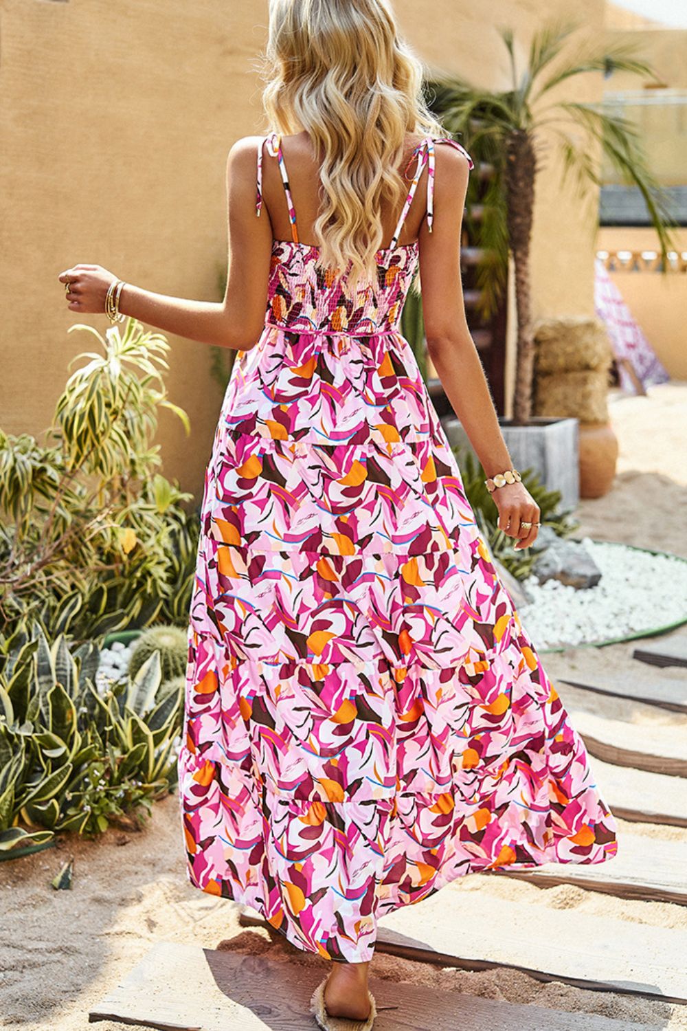 Floral Tie-Maxi Dress
