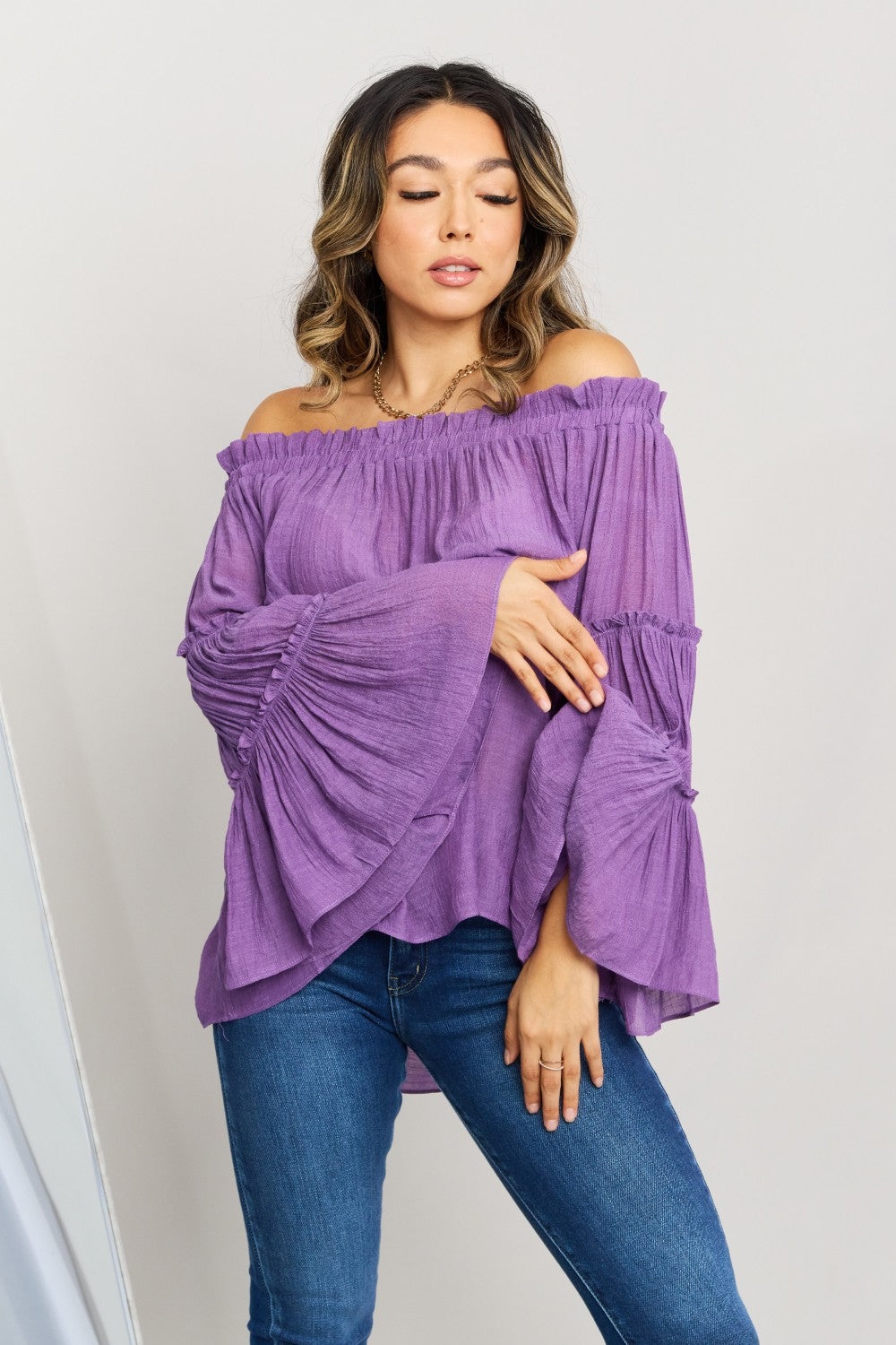 Chic Bell Sleeve Blouse