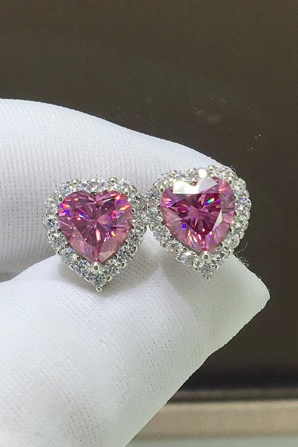 The fiery heart earrings