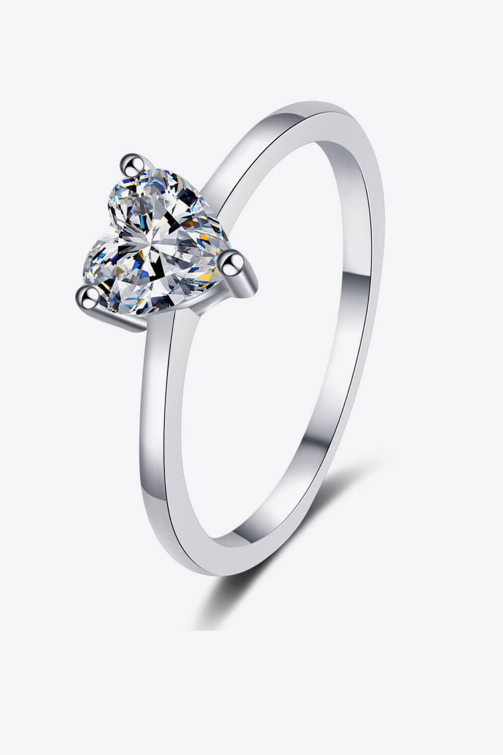 Heart-Shaped Solitaire Ring