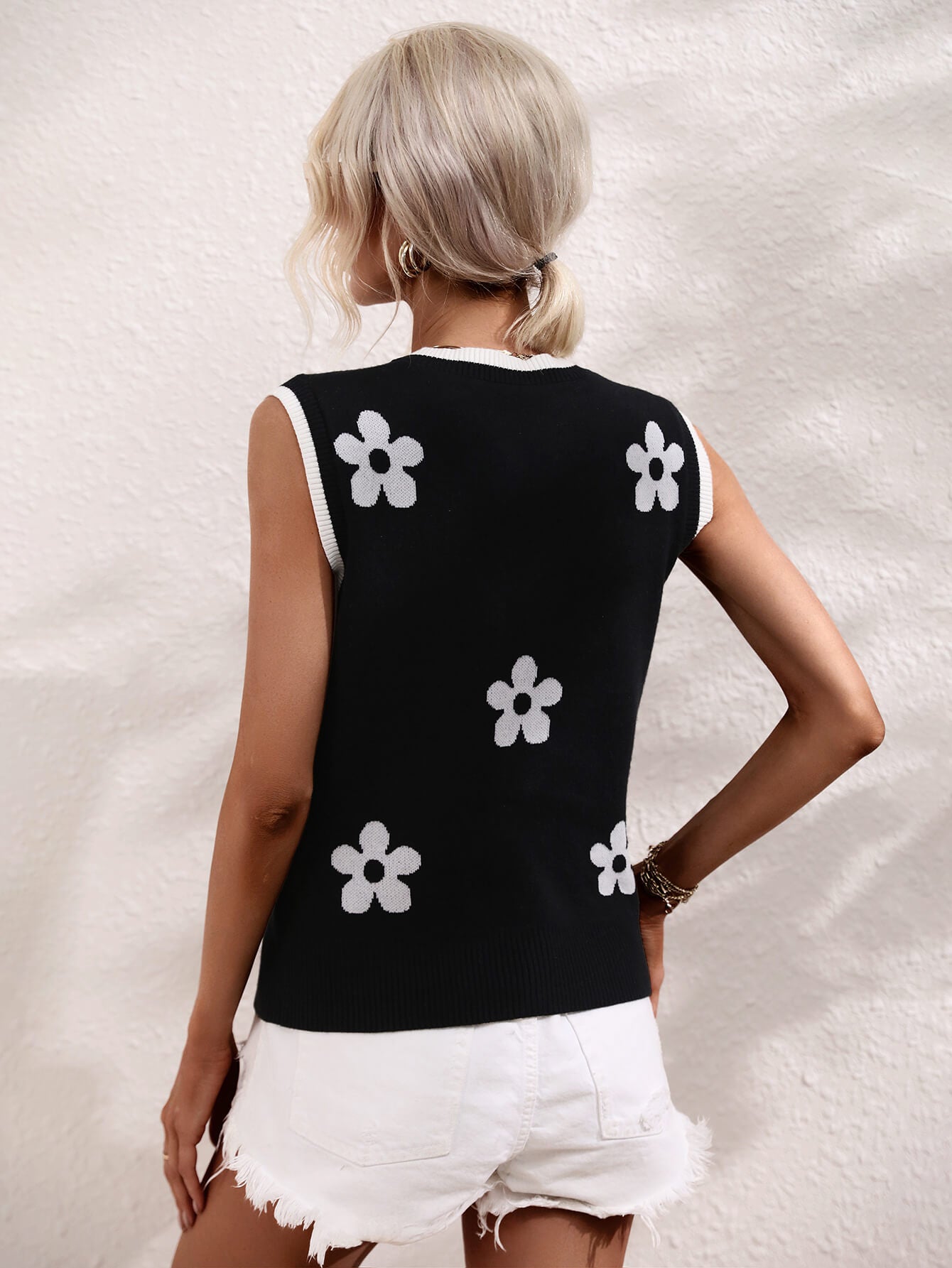 Floral Sweater Vest