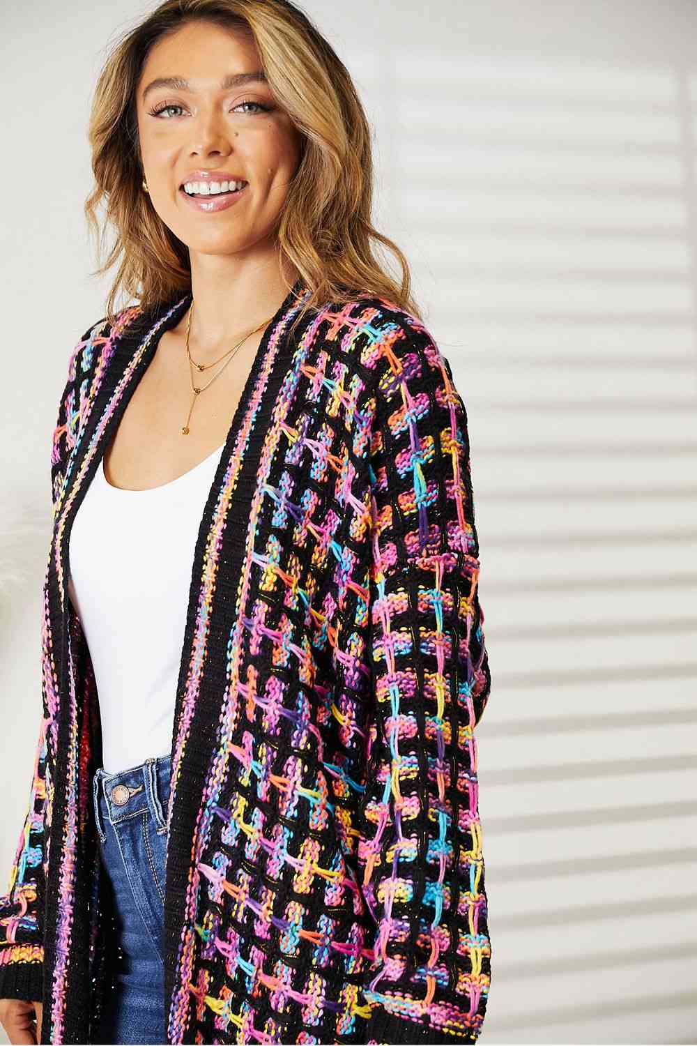 Multicolored Fringe Cardigan