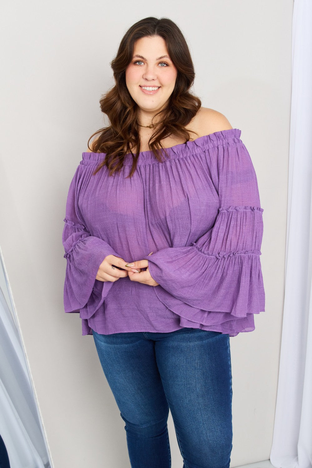 Chic Bell Sleeve Blouse