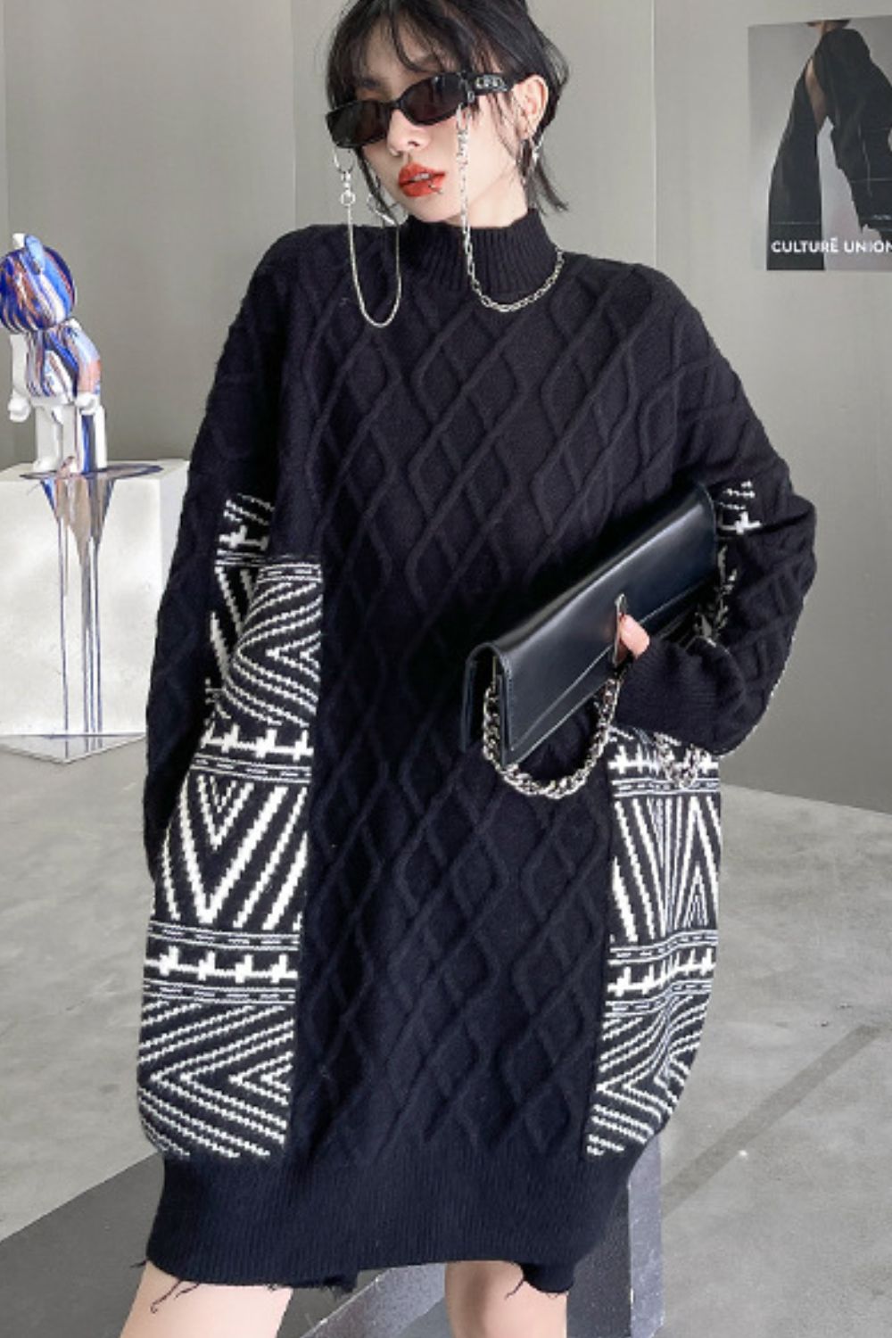 Chevron Sweater Dress