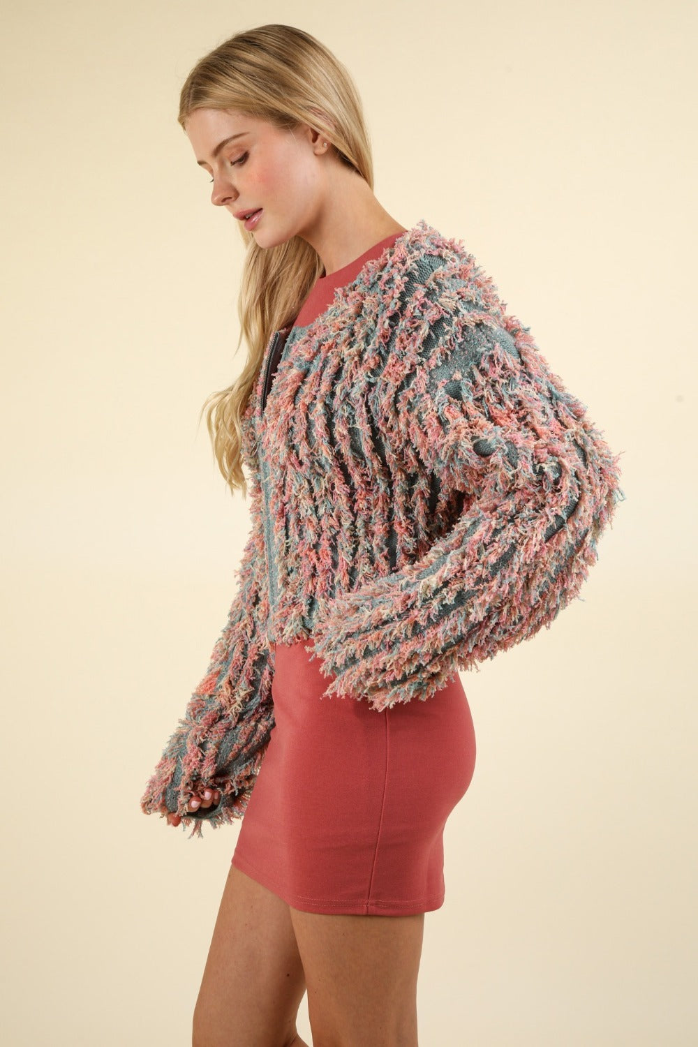 Shaggy Yarn Jacket