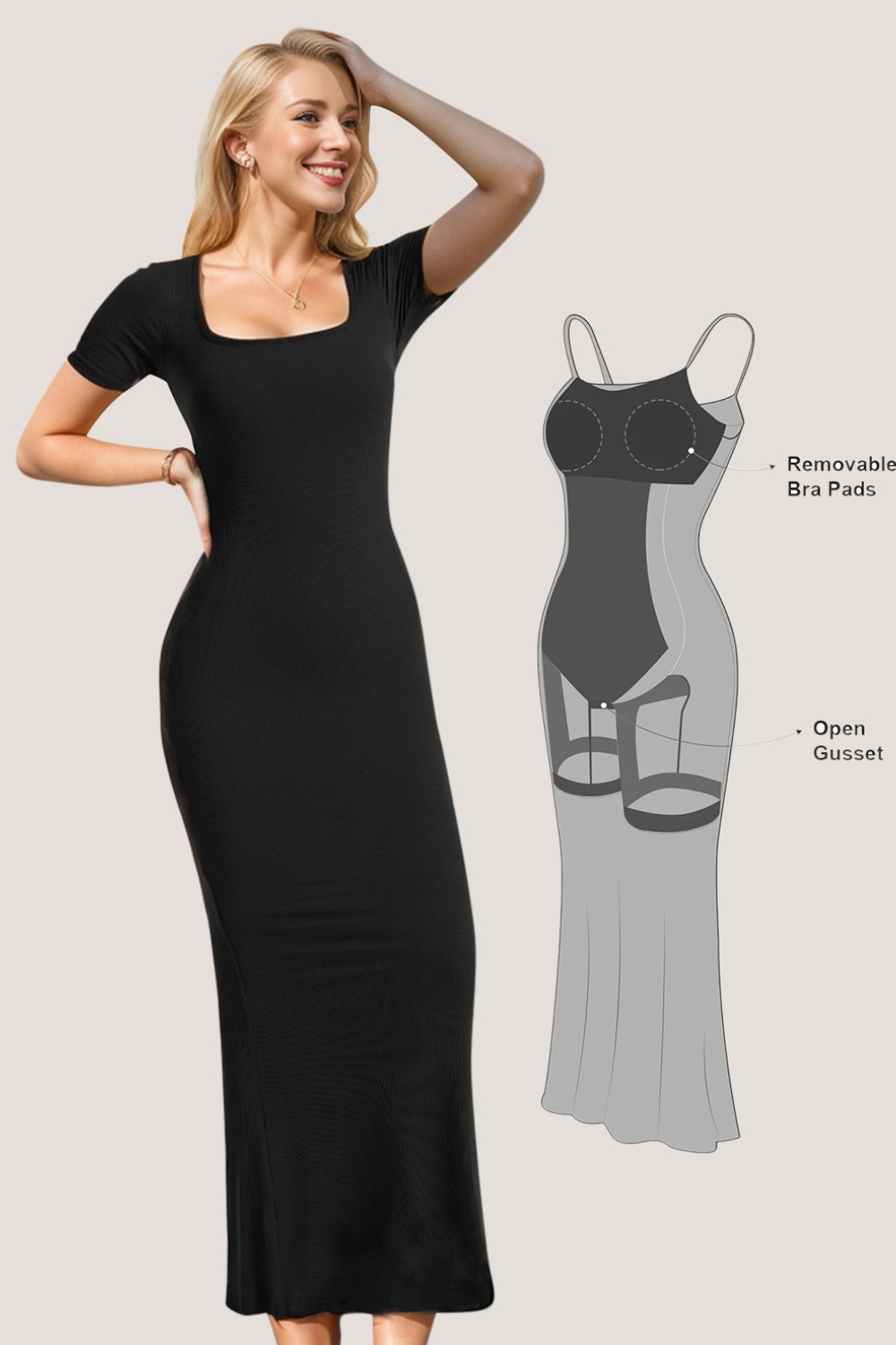 Built-In Shapewear Maxi