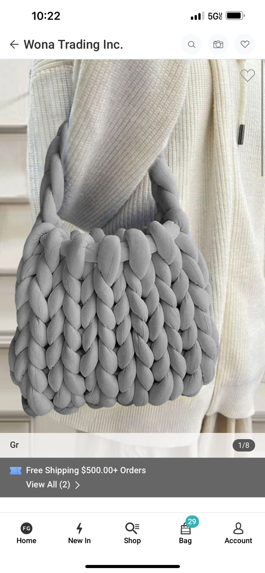 Knit rope bag