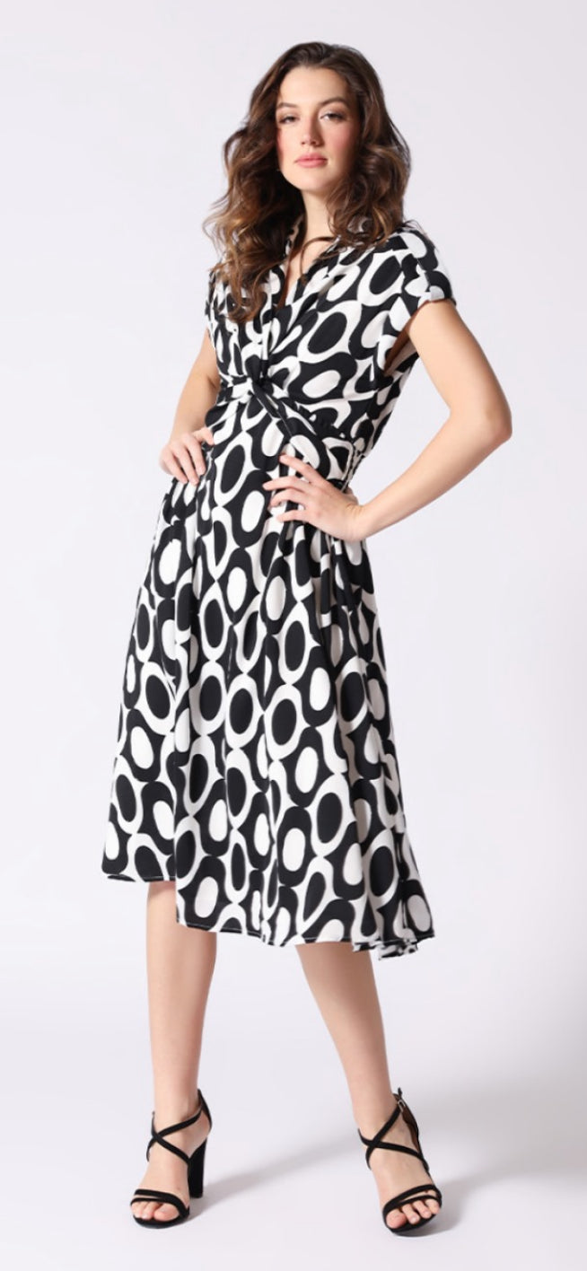 Twist front dress