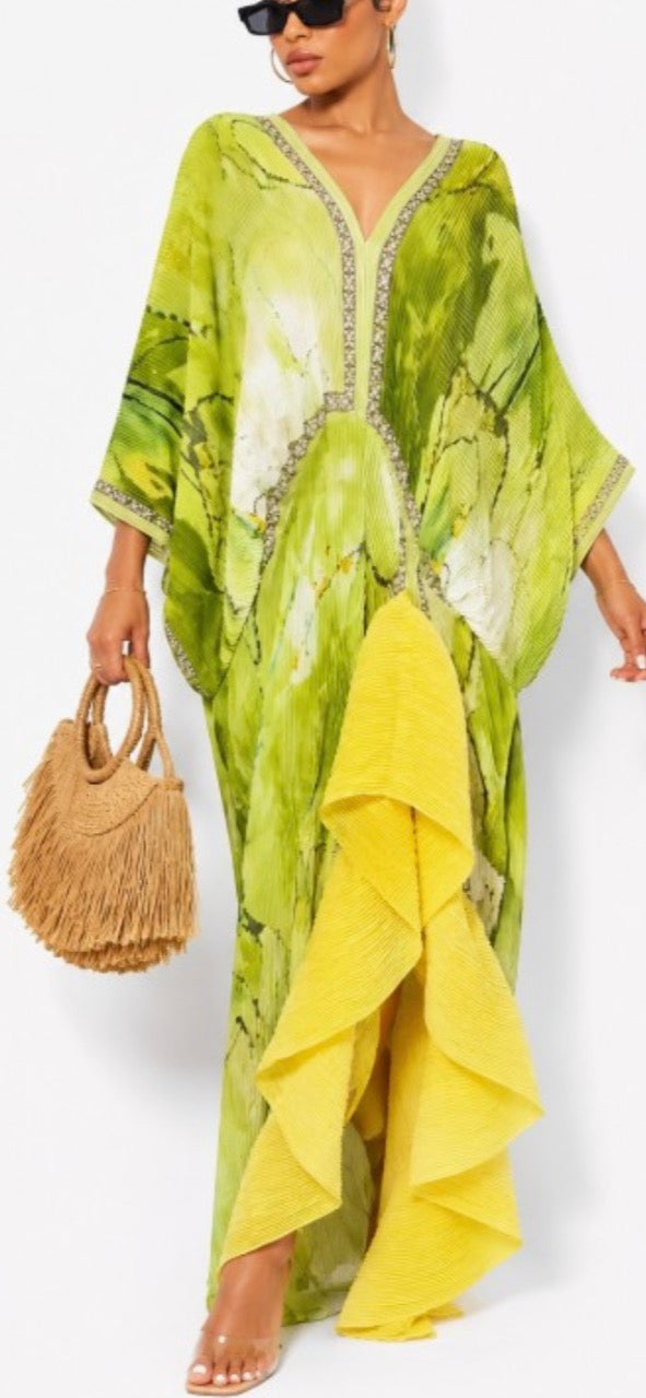 (Pre order) 8/26 Citrus Muse Pleated Ruffle Maxi