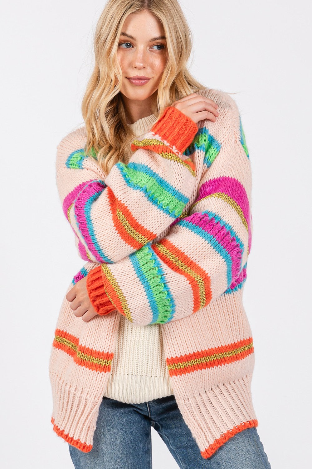 Multi Striped Cardigan