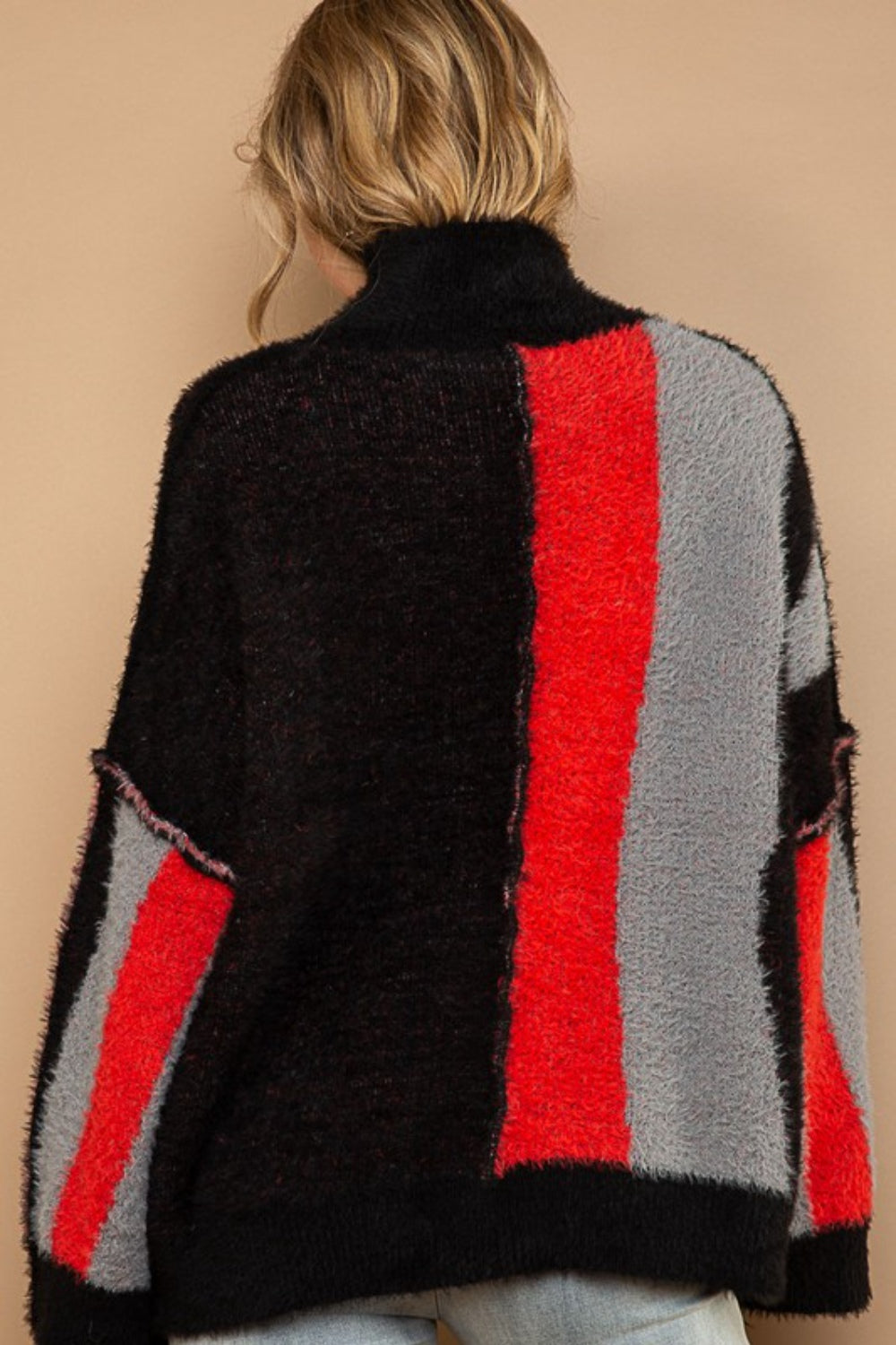 Turtleneck Color Block sweater