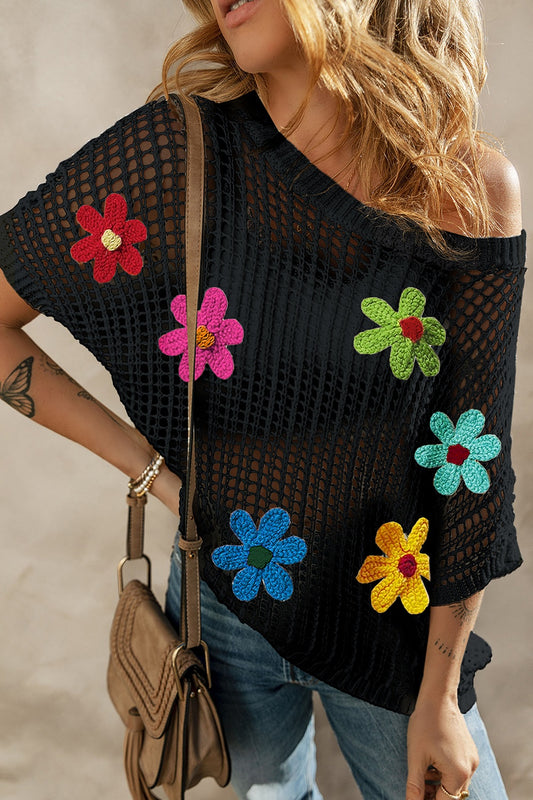 Flower Knit Top