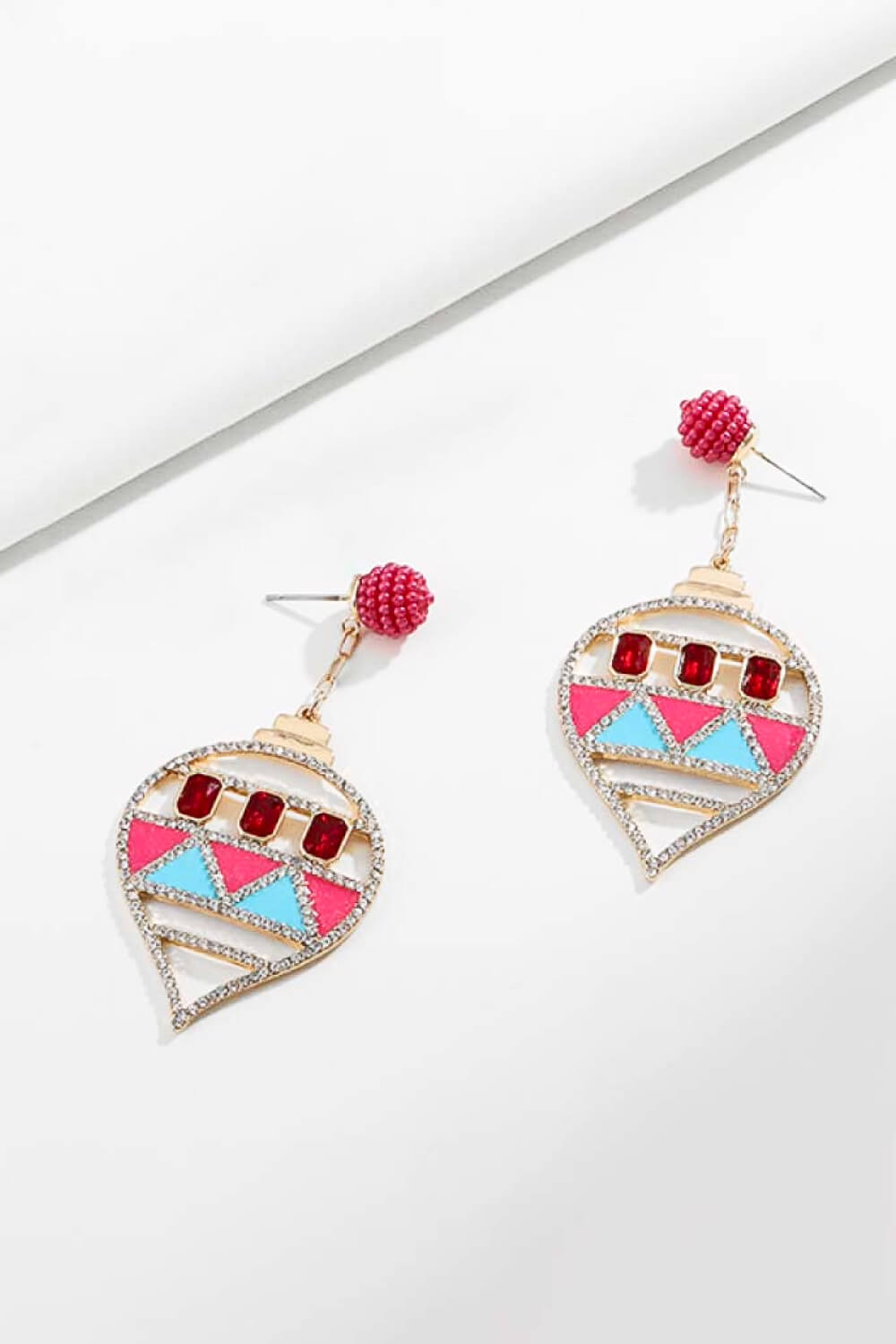 Rhinestone Multicolored Drop Earrings