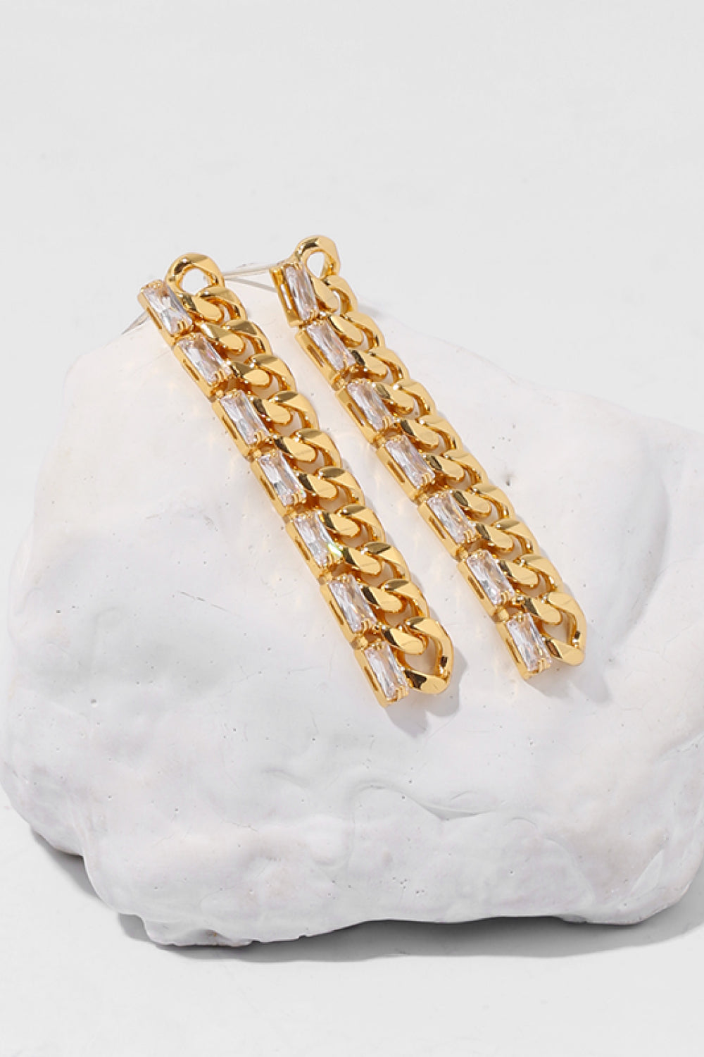 Curb Chain Drop Earrings