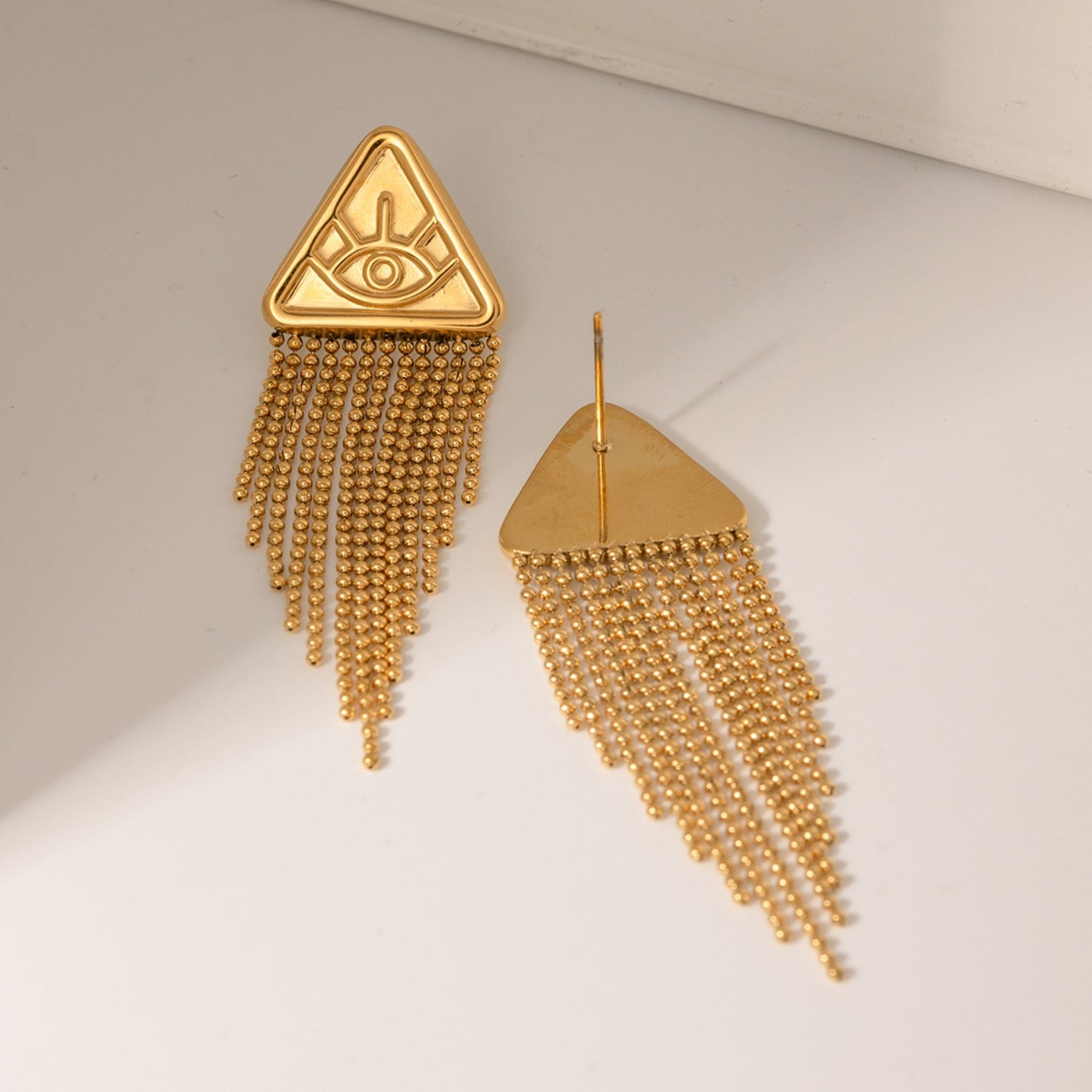 18K Gold-Plated Stainless Steel Geometric Earrings