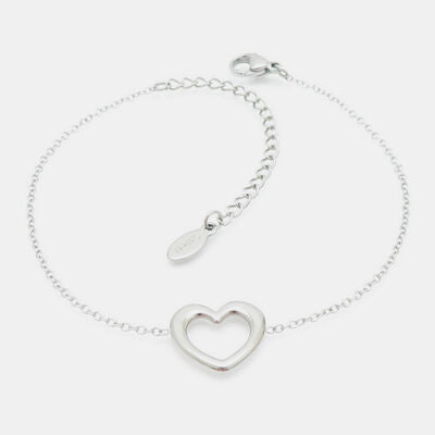 Heart Necklace, Bracelet and Stud Set