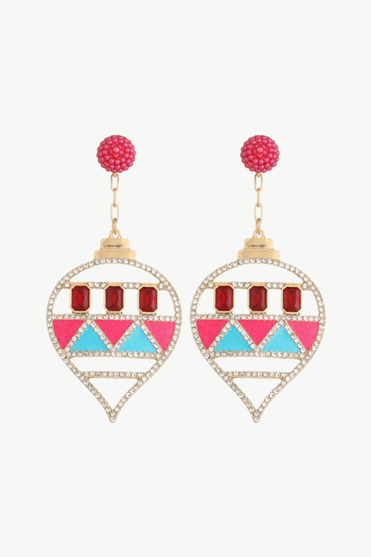 Rhinestone Multicolored Drop Earrings