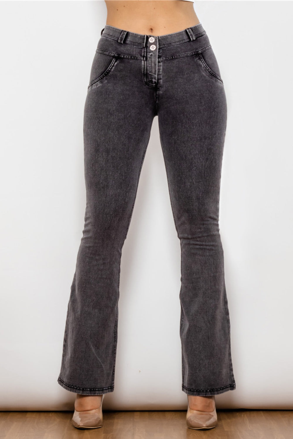 MAB Button Flare Jeggings