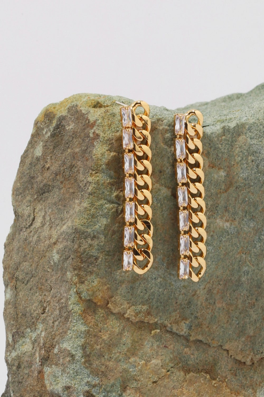 Curb Chain Drop Earrings