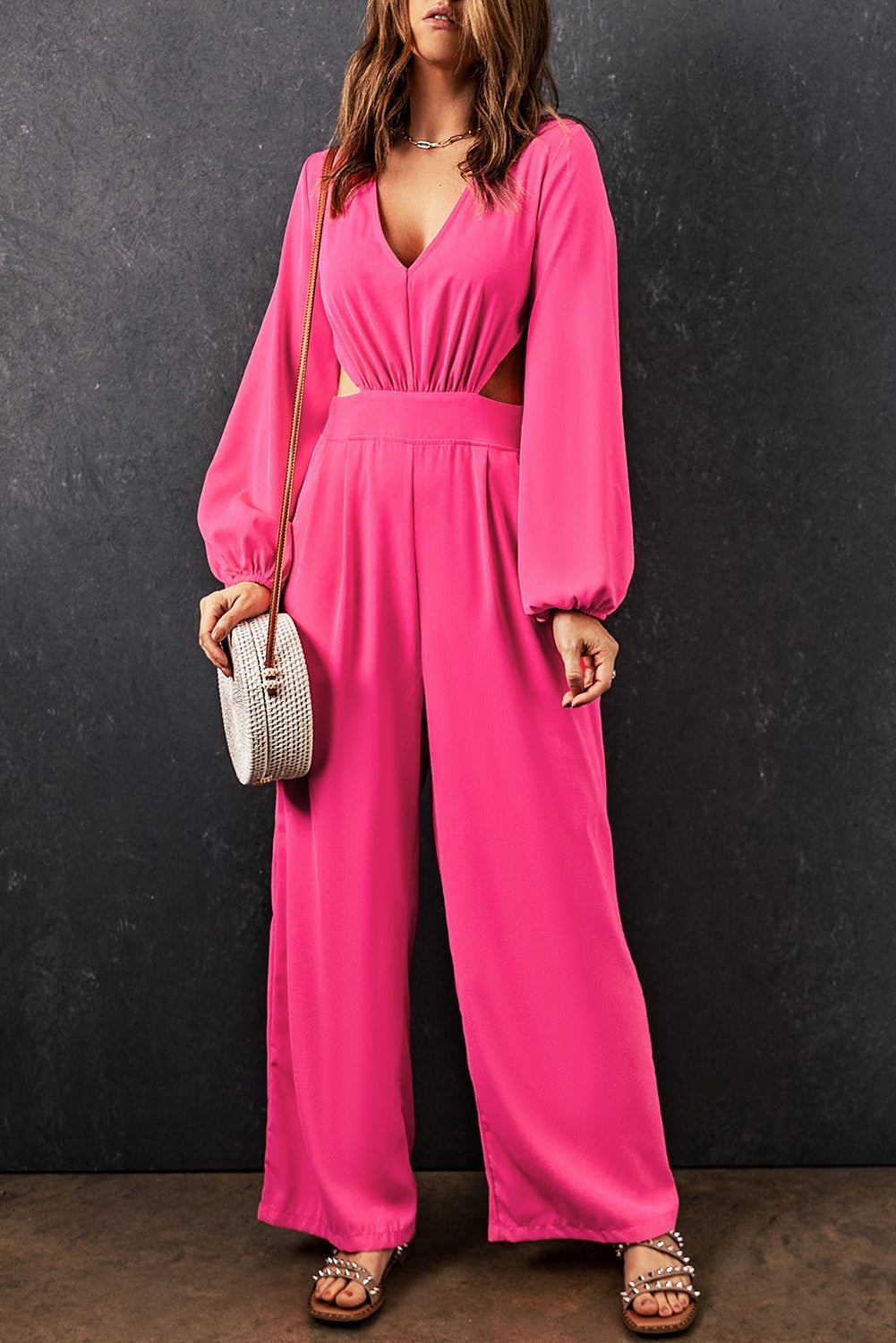 Cutout Plunge Jumpsuit