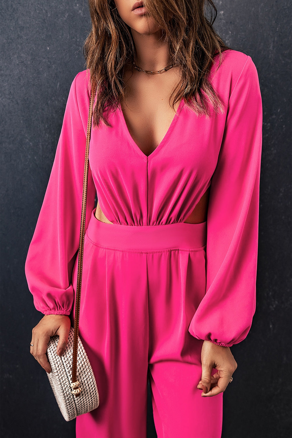 Cutout Plunge Jumpsuit